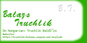 balazs truchlik business card